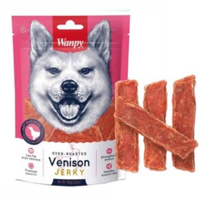 تشویقی سگ ونپی مدل Venison Jerky طعم گوشت گوزن وزن 100 گرم