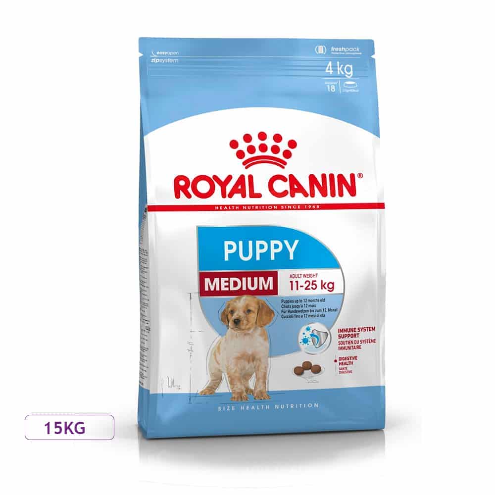 غذای خشک توله سگ رویال کنین مدل Medium Puppy نژاد متوسط