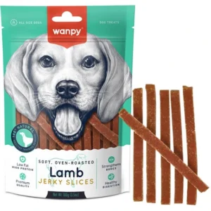 تشویقی سگ ونپی مدل Lamb Jerky Slices وزن 100 گرم