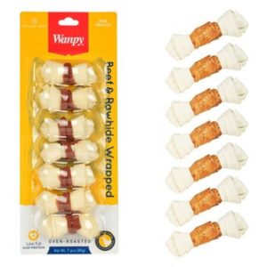 تشویقی سگ ونپی مدل Beef Rawhide Wrapped وزن 85 گرم
