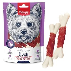 تشویقی سگ ونپی مدل Duck Jerky & Calcium Bone Twists وزن 100 گرم