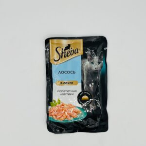 پوچ گربه شبا Sheba Appetizing Slices with Salmon in Sauce با سالمون در سس وزن 75 گرم