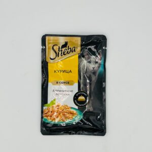 پوچ گربه شبا Sheba Delicious Slices With Chicken In Sauce با طعم مرغ در سس وزن 75 گرم