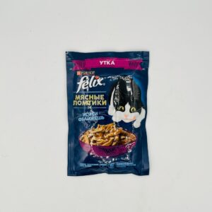 پوچ گربه بالغ فلیکس مدل Felix Meat Slices Duck in Sauce با طعم اردک در سس وزن 75 گرم