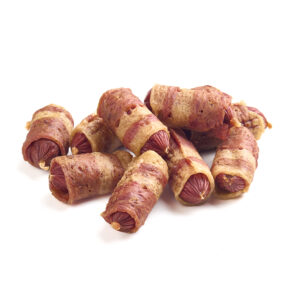 تشویقی سگ ونپی خوک پیچیده در خمیر soft pigs in a blanket وزن 100گرم