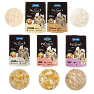 پوچ گربه فنبی با طعم کرنبری و مرغ و میگو Faenbei Cat Cranberry & Chicken & Krill Pouch وزن 85 گرم