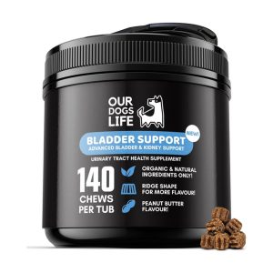 مکمل جویدنی تقویتی سگ our dogs life Bladder Support Soft Chews اور داگز لایف برای مراقبت از مجاری ادراری سگ تعداد 140 عدد