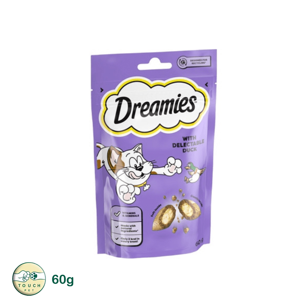 تشویقی گربه دریمیز Treat Biscuits With Duck طعم اردک وزن 60 گرم