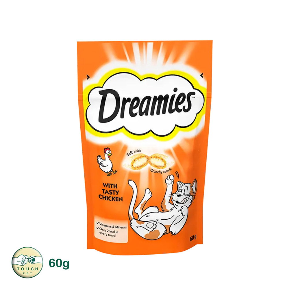 تشویقی گربه دریمیز Treat Biscuits With Chicken طعم مرغ وزن ۶۰ گرم