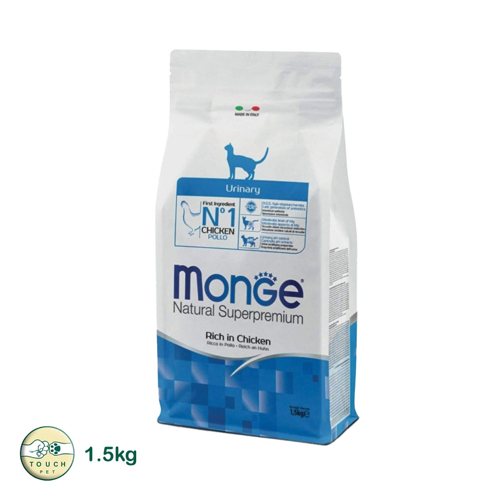 غذای خشک یوریناری کر گربه بالغ مونژه نچرال سوپرپریمیوم Monge Natural Superpremium وزن ۱.۵ کیلوگرم