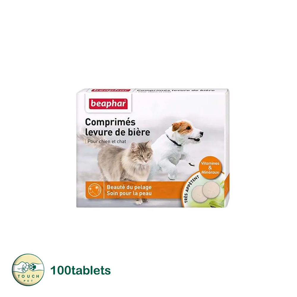 قرص مخمر سگ و گربه بیفار مخصوص ریزش مو Yeast Tablets for Dog & Cat Hair Lossبسته ۱۰۰ عددی